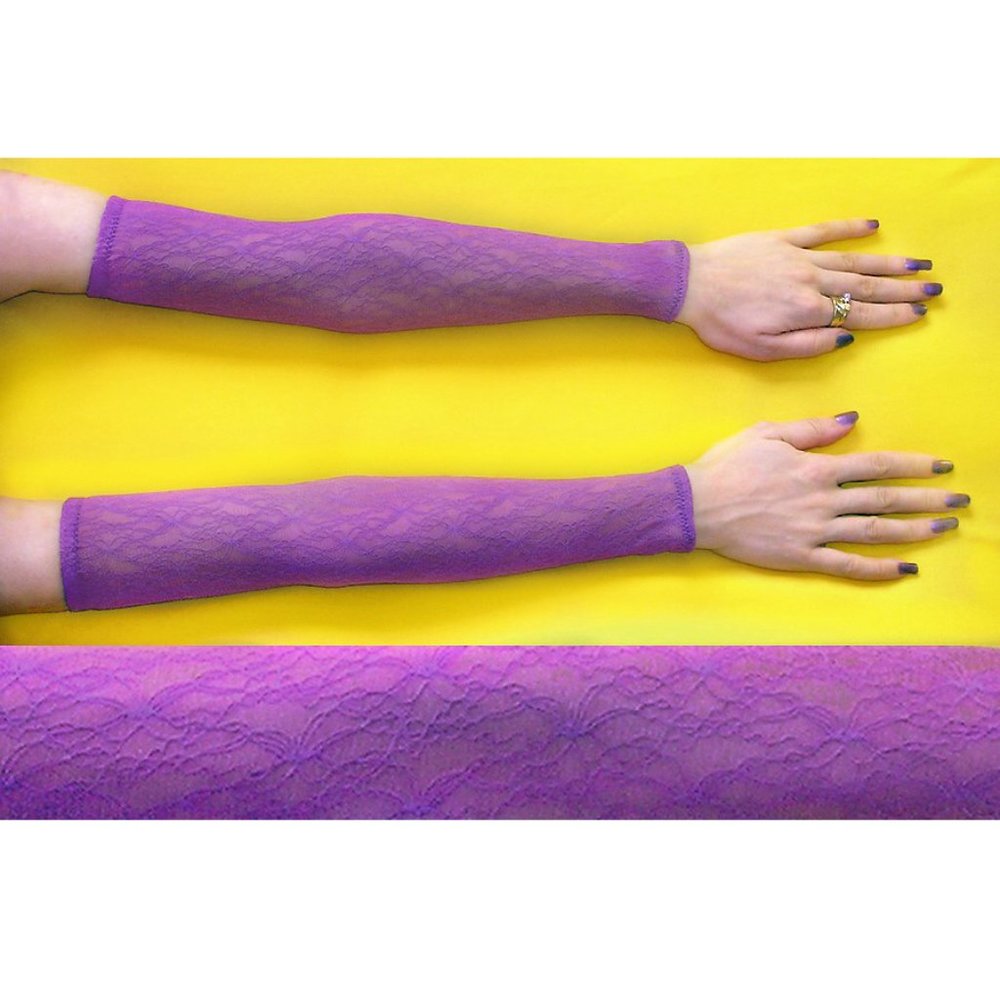 Light Purple mesh sleeves armbands for belly dance, costume or evening. Size M/L